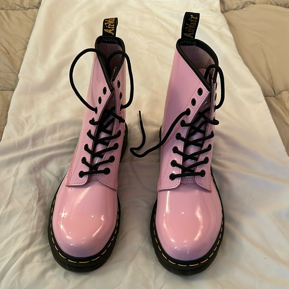 Dr. Martens pale pink Patent Leather 1460 W Boot